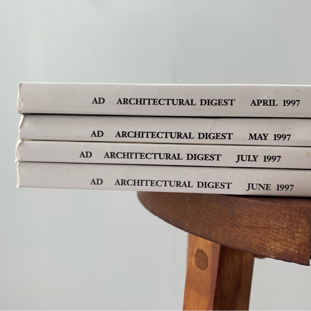 four issues of vintage ‘90s Architectural Digest 1997
April, May, June and July